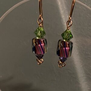 NWOT custom David Christensen & Swarovski earrings